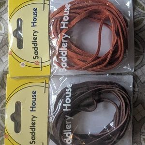 1.5 MM suede chord for artisan and hand crafted work in tawny and dark brown